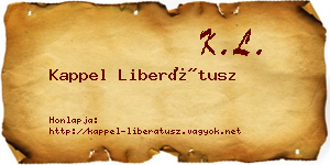 Kappel Liberátusz névjegykártya